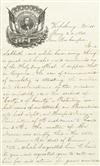 (MILITARY.) PATRIOTIC CONFEDERATE LETTERHEAD. SNODGRASS, REV. D. S. Autograph Letter Signed to another minister.